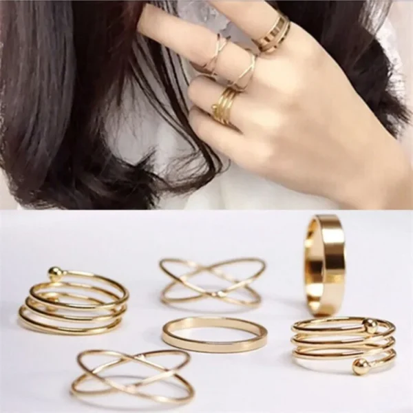 Knuckle 6 Pcs Ring Set